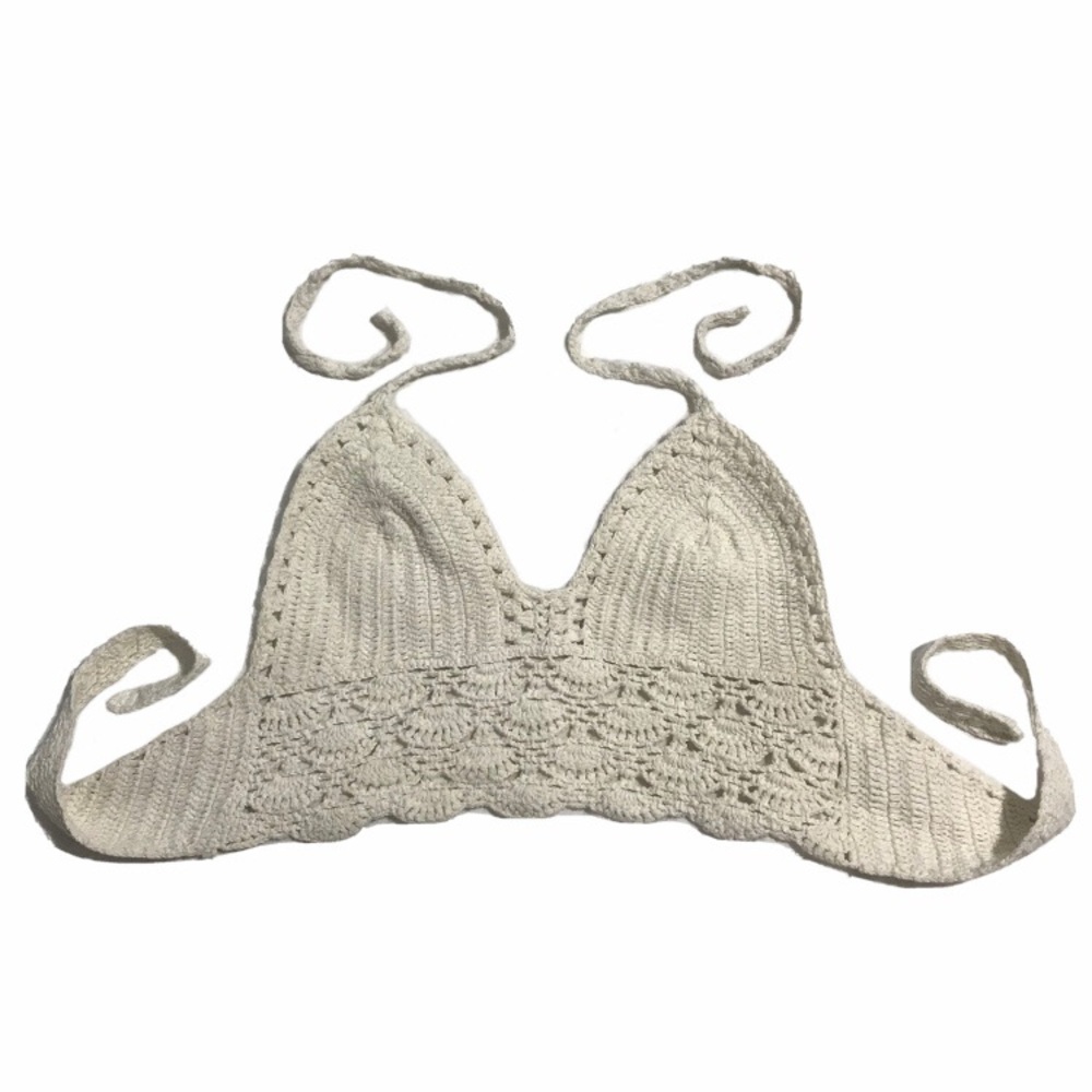 Beach crochet bikini top